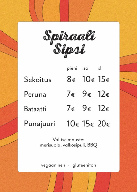 Spiraalisipsi menu
