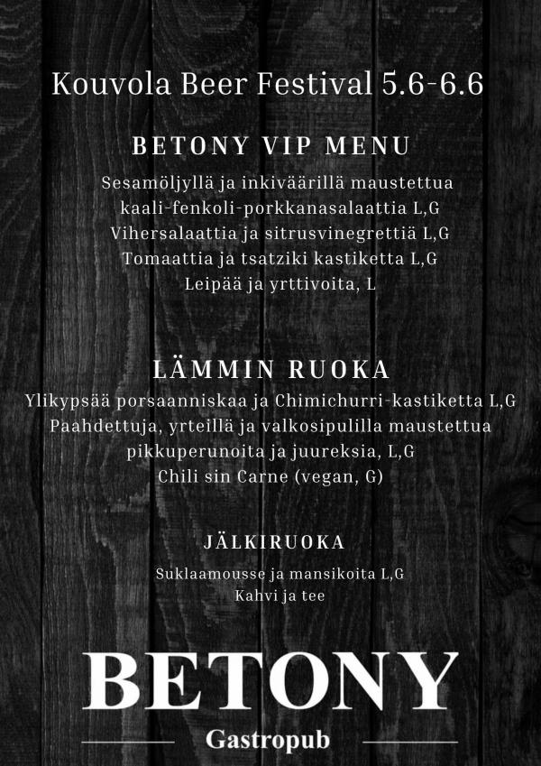 KBF menu